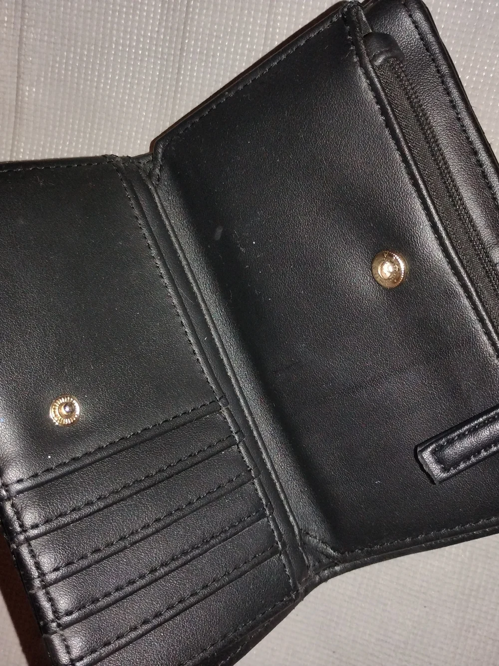 Quilted Heart Black Women's Card Holder Wallet